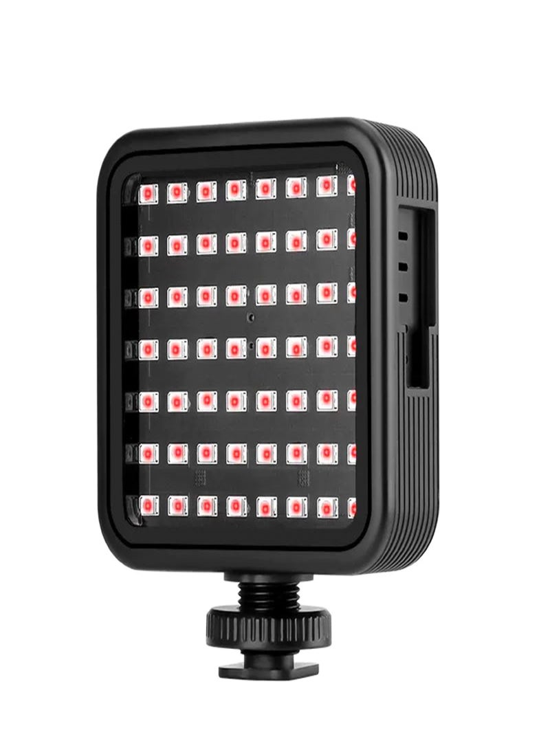 ORDRO  LN-5 Mini IR Night Vision Light Infrared Photography Light for Video Camera Camcorder 56 Light Beads Built-in Rechargeable Battery with 3 Cold Shoe Mounts 1/4in Threaded Holes for Vlog Video - Image 1